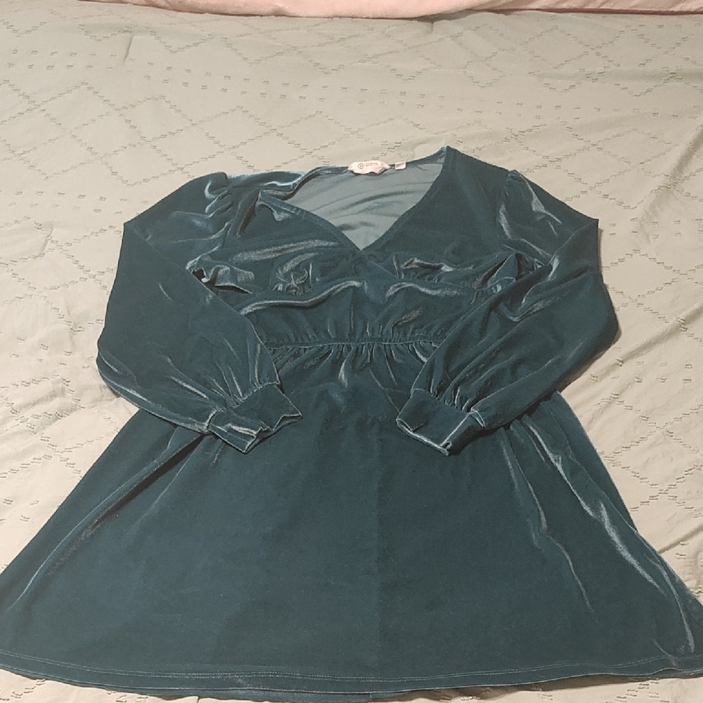Candace Cameron Bure Teal Formal Kids Dress